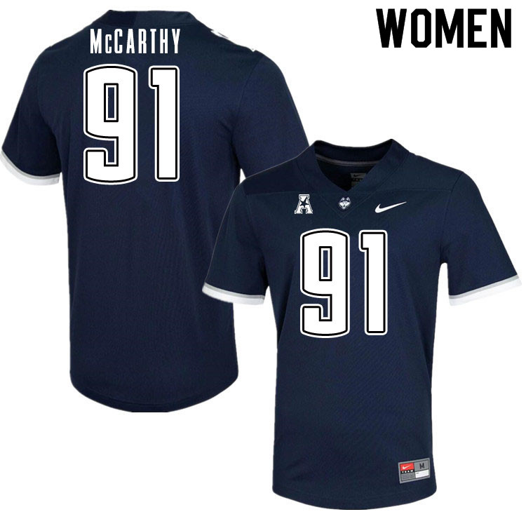 Women #91 Collin McCarthy Uconn Huskies College Football Jerseys Sale-Navy - Click Image to Close
